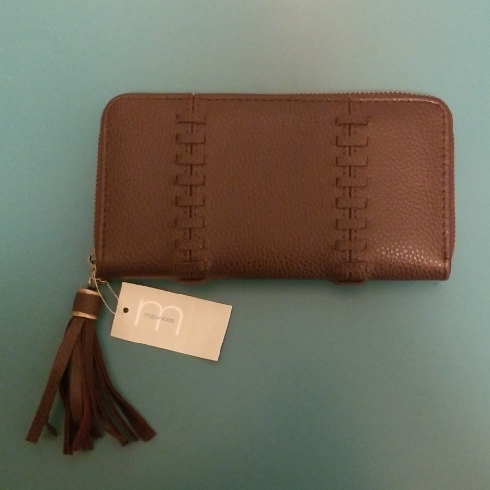 NWT Dark Chocolate Zip-up Wallet